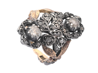 Smycken, RING, 18K guld/silver