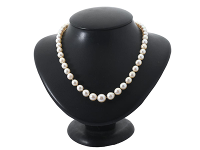 Smycken, PÄRLCOLLIER, odlade doserade pärlor ca 5-10 mm