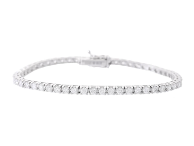 Smycken, TENNISARMBAND, 18K vitguld