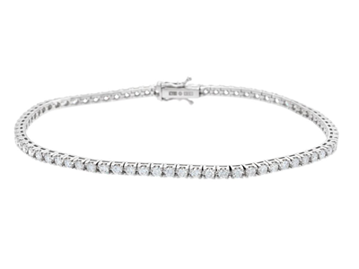 Smycken, TENNISARMBAND, 18K vitguld