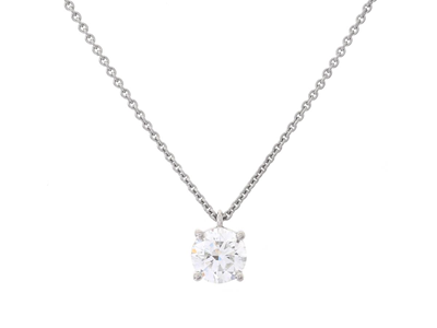 Smycken, ENSTENSCOLLIER, 18K vitguld