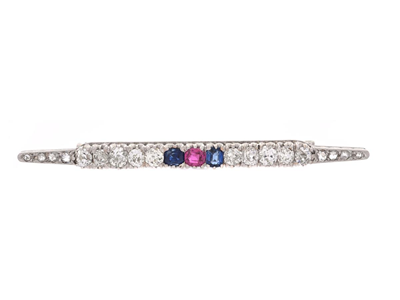 Smycken, BROSCH, 18K vitguld