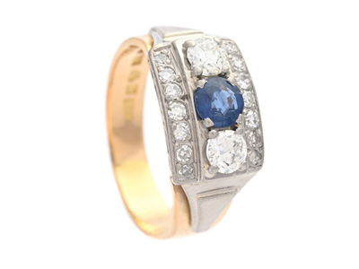 Smycken, RING, 18K guld/vitguld