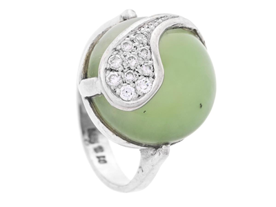 Smycken, RING, 14K vitguld