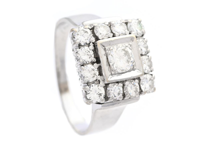 Smycken, RING, 18K vitguld