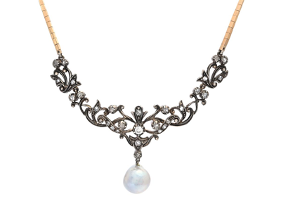 Smycken, COLLIER, silver/18K guld