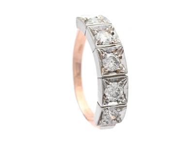 Smycken, RING, 9K guld/silver