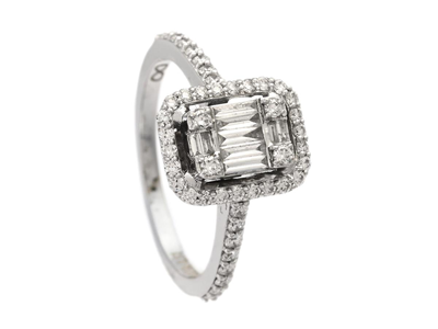 Smycken, RING, 14K vitguld
