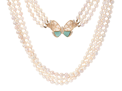 Smycken, PÄRLCOLLIER, 3-rader