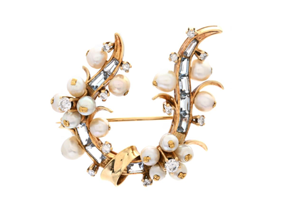Smycken, BROSCH, 18K guld