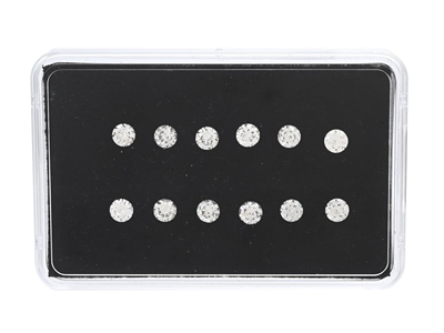 Ädelstenar, 12 DIAMANTER, briljantslipade