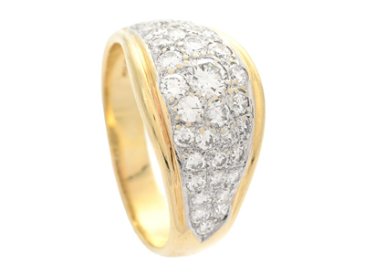 Smycken, RING, 18K guld/vitguld