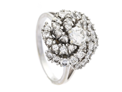Smycken, RING, 18K vitguld
