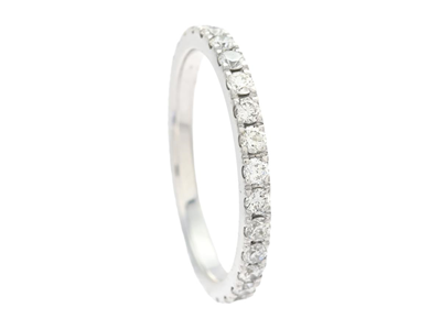 Smycken, HELALLIANSRING, 18K vitguld