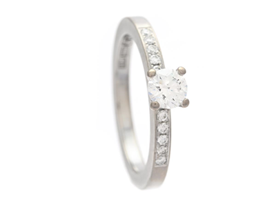 Smycken, RING, 18K vitguld