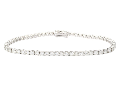 Smycken, TENNISARMBAND, 18K vitguld
