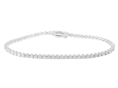 Smycken, TENNISARMBAND, 18K vitguld