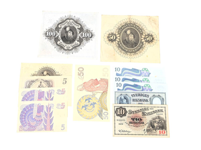 Mynt, SEDLAR, 1 st 100 Kr