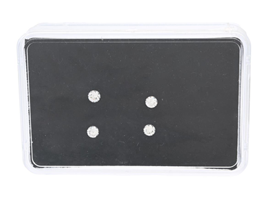 Ädelstenar, 4 DIAMANTER, briljantslipade