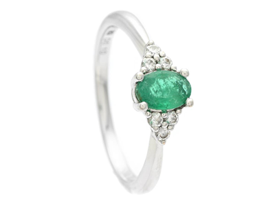Smycken, RING, 18K vitguld