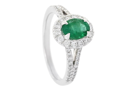 Smycken, RING, 18K vitguld