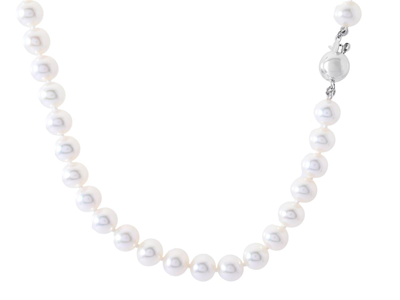 Smycken, PÄRLCOLLIER, odlade sötvattenspärlor 7,0-7,5 mm