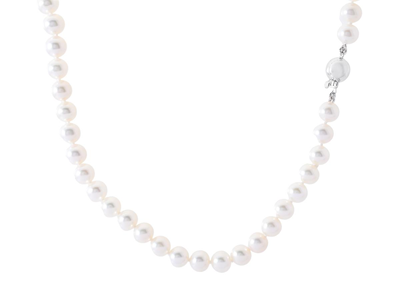 Smycken, PÄRLCOLLIER, odlade sötvattenspärlor 7,0-7,5 mm