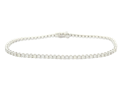 Smycken, TENNISARMBAND, 18K vitguld