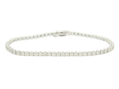 Smycken, TENNISARMBAND, 18K vitguld