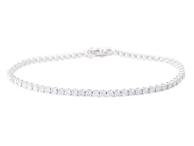 Smycken, TENNISARMBAND, 18K vitguld