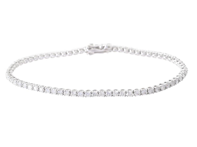 Smycken, TENNISARMBAND, 18K vitguld