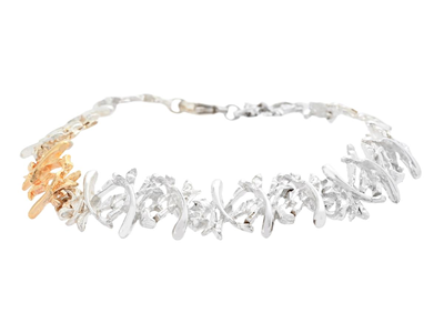 Smycken, ARMBAND, 18K guld/sterlingsilver