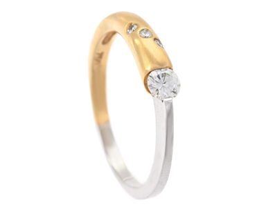 Smycken, RING, 18K guld/vitguld