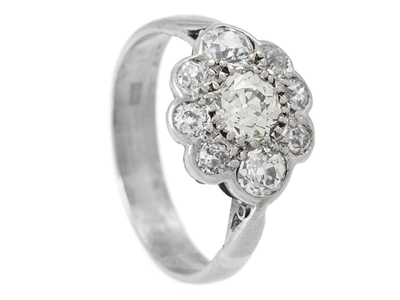 Smycken, RING, 18K vitguld