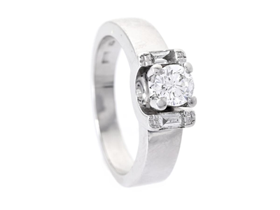 Smycken, RING, 18K vitguld