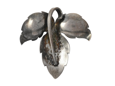 Smycken, BROSCH, silver