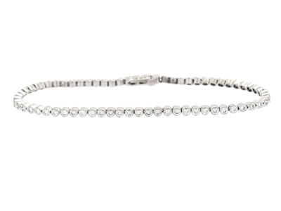 Smycken, TENNISARMBAND, 18K vitguld