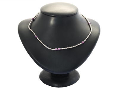 Smycken, COLLIER, silver