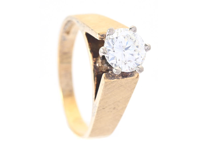 Smycken, ENSTENSRING, 18K guld