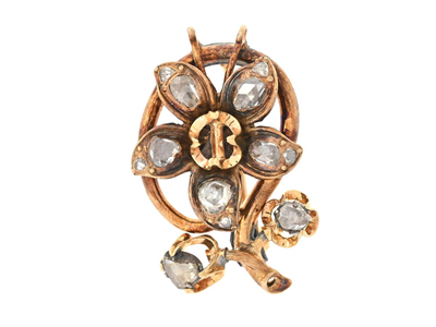 Smycken, BROSCH, 18K guld