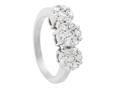 Smycken, RING, 18K vitguld