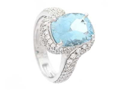 Smycken, RING, 18K vitguld