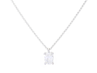 Smycken, ENSTENSCOLLIER, 18K vitguld