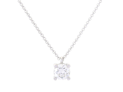 Smycken, ENSTENSCOLLIER, 18K vitguld