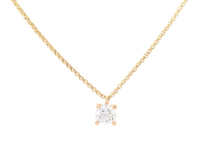Smycken, ENSTENSCOLLIER, 18K guld