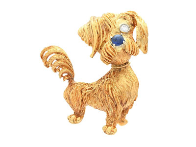 Smycken, BROSCH, 18K guld