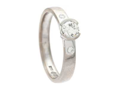 Smycken, RING, 18K vitguld