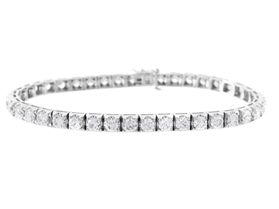 Smycken, TENNISARMBAND, 14K vitguld