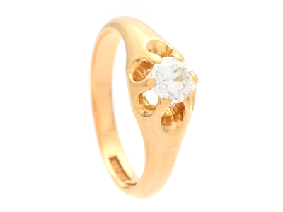 Smycken, ENSTENSRING, 18K guld