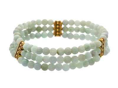 Smycken, ARMBAND, kulor av jade ca 5,5 mm